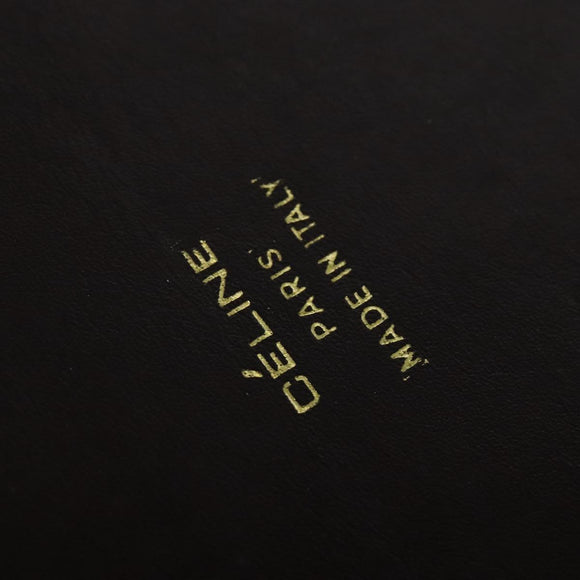 CELINE C Sulky Shoulder Bag Canvas Beige Gold Auth 139534