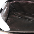 CELINE C Sulky Shoulder Bag Canvas Beige Gold Auth 139534-20