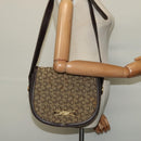 CELINE C Sulky Shoulder Bag Canvas Beige Gold Auth 139534-22