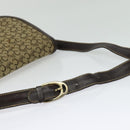 CELINE C Sulky Shoulder Bag Canvas Beige Gold Auth 139534-7