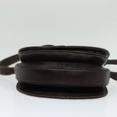 CELINE C Sulky Shoulder Bag Canvas Beige Gold Auth 139534-5