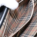 Burberrys Nova Check Tote Bag Leather Beige Black Auth 139536-12