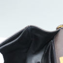 BALLY Chain Shoulder Bag Leather Gray Gold Auth 139538-19