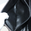 BALLY Chain Shoulder Bag Leather Gray Gold Auth 139538-20