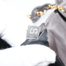 BALLY Chain Shoulder Bag Leather Gray Gold Auth 139538-23