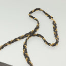 BALLY Chain Shoulder Bag Leather Gray Gold Auth 139538-8