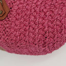 BALENCIAGA Vanier Tote Bag Raffia Pink 286370 Auth 139539-9