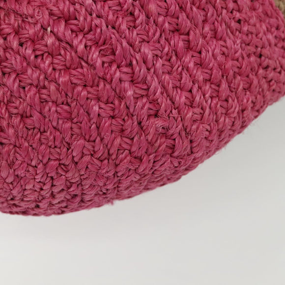 BALENCIAGA Vanier Tote Bag Raffia Pink 286370 Auth 139539