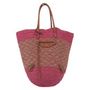 BALENCIAGA Vanier Tote Bag Raffia Pink 286370 Auth 139539-13