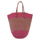 BALENCIAGA Vanier Tote Bag Raffia Pink 286370 Auth 139539-2