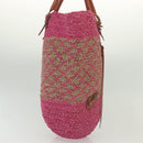 BALENCIAGA Vanier Tote Bag Raffia Pink 286370 Auth 139539-5