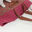 BALENCIAGA Vanier Tote Bag Raffia Pink 286370 Auth 139539-7