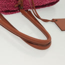 BALENCIAGA Vanier Tote Bag Raffia Pink 286370 Auth 139539-8