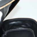 CHANEL Bicolore Vanity Hand Bag Lamb Skin Black Gold CC Auth 139540-20
