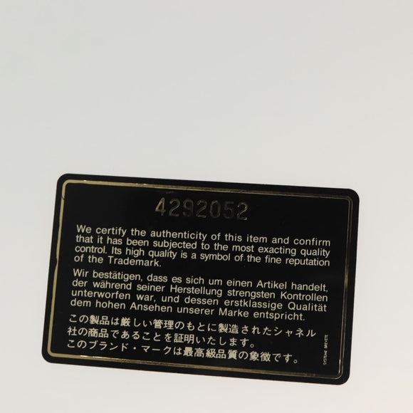 CHANEL Bicolore Vanity Hand Bag Lamb Skin Black Gold CC Auth 139540