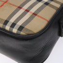 Burberrys Nova Check Shoulder Bag Canvas Beige Gold Auth 139542-14