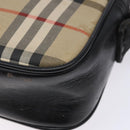 Burberrys Nova Check Shoulder Bag Canvas Beige Gold Auth 139542-16