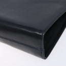 Salvatore Ferragamo Gancini Chain Shoulder Bag Leather Navy Gold Auth 139543-10