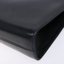 Salvatore Ferragamo Gancini Chain Shoulder Bag Leather Navy Gold Auth 139543-12