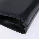 Salvatore Ferragamo Gancini Chain Shoulder Bag Leather Navy Gold Auth 139543-13