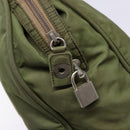 PRADA Hand Bag Nylon Green Silver Auth 139545-19
