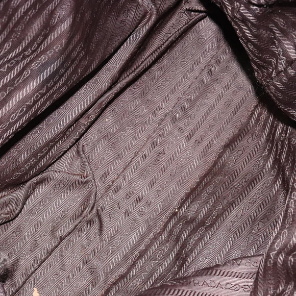 PRADA Hand Bag Nylon Green Silver Auth 139545