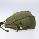 PRADA Hand Bag Nylon Green Silver Auth 139545-4