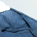 PRADA Canapa GM Hand Bag Denim Blue Gold Auth 139546-17