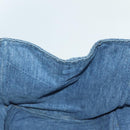 PRADA Canapa GM Hand Bag Denim Blue Gold Auth 139546-18