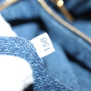 PRADA Canapa GM Hand Bag Denim Blue Gold Auth 139546-21