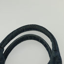 PRADA Canapa GM Hand Bag Denim Blue Gold Auth 139546-8