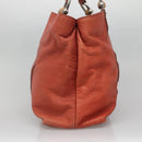 GUCCI Bamboo Tote Bag Leather Red Silver 232947 Auth 139547-3