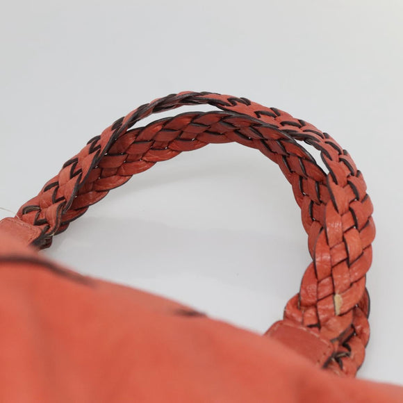 GUCCI Bamboo Tote Bag Leather Red Silver 232947 Auth 139547