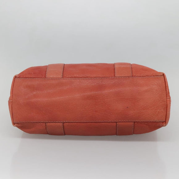 GUCCI Bamboo Tote Bag Leather Red Silver 232947 Auth 139547