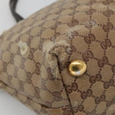 GUCCI GG Crystal Tote Bag Coated Canvas Beige Gold 207291 Auth 139548-15