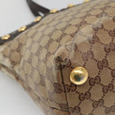 GUCCI GG Crystal Tote Bag Coated Canvas Beige Gold 207291 Auth 139548-17