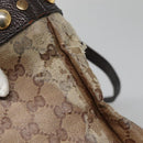 GUCCI GG Crystal Tote Bag Coated Canvas Beige Gold 207291 Auth 139548-9