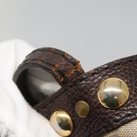 GUCCI GG Crystal Tote Bag Coated Canvas Beige Gold 207291 Auth 139548