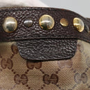 GUCCI GG Crystal Tote Bag Coated Canvas Beige Gold 207291 Auth 139548-18