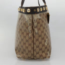 GUCCI GG Crystal Tote Bag Coated Canvas Beige Gold 207291 Auth 139548-3