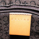CELINE C Macadam Canvas Shoulder Bag Suede Brown Gold Auth 139556-15
