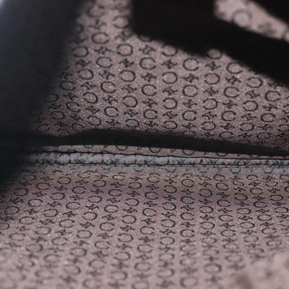 CELINE C Macadam Canvas Shoulder Bag Suede Brown Gold Auth 139556