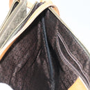 CELINE C Macadam Canvas Shoulder Bag Suede Brown Gold Auth 139556-18