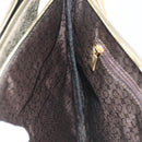 CELINE C Macadam Canvas Shoulder Bag Suede Brown Gold Auth 139556-21