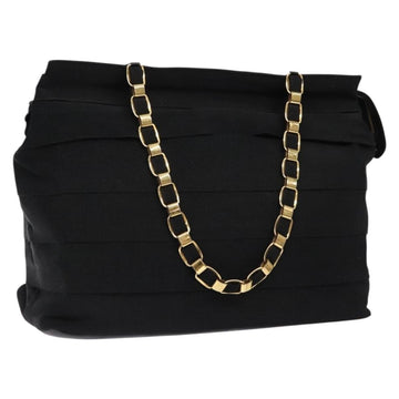 Salvatore Ferragamo Vala Tote Bag Nylon Black Gold Auth 139557