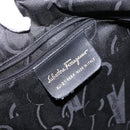 Salvatore Ferragamo Vala Tote Bag Nylon Black Gold Auth 139557-12