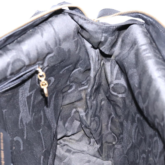 Salvatore Ferragamo Vala Tote Bag Nylon Black Gold Auth 139557