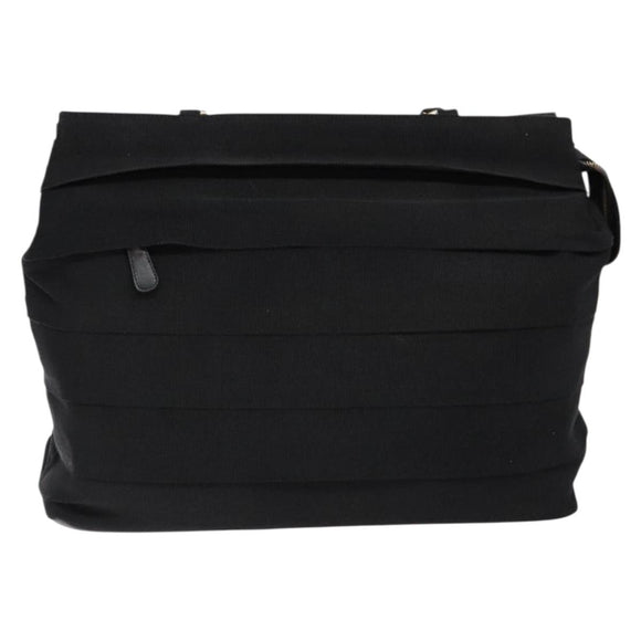 Salvatore Ferragamo Vala Tote Bag Nylon Black Gold Auth 139557