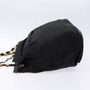 Salvatore Ferragamo Vala Tote Bag Nylon Black Gold Auth 139557-4