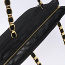 Salvatore Ferragamo Vala Tote Bag Nylon Black Gold Auth 139557-6